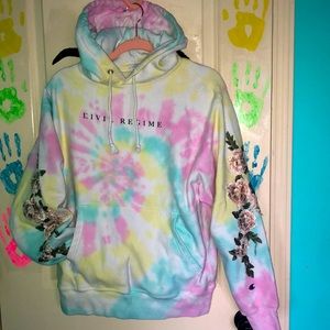 Civil Regime TyeDie floral hoodie